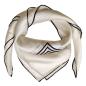 Preview: Foulard Shawl Silk Satin 90X90 Lines White Black